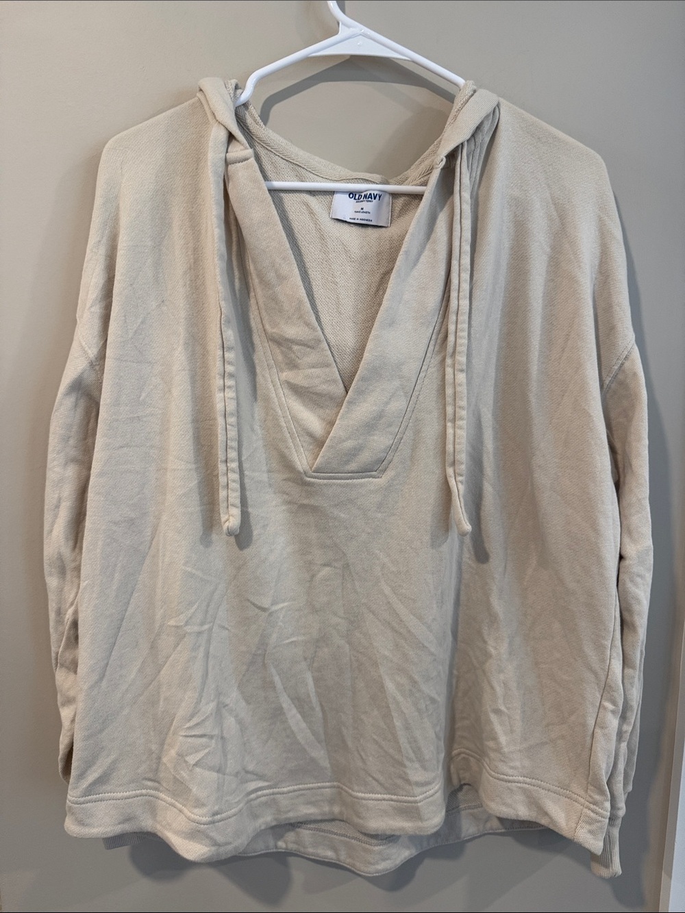 Old Navy Cream Hoodie Sweater